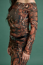 Load image into Gallery viewer, Paisley Off-Shoulder Dress w/ Belt