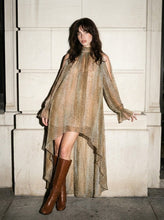 Load image into Gallery viewer, Animal Print Sheer Chiffon High-low Dress