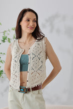 Load image into Gallery viewer, Crochet Button-Up Vest