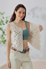 Load image into Gallery viewer, Crochet Button-Up Vest