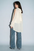 Load image into Gallery viewer, Chiffon Cold-Shoulder Top