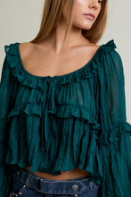Load image into Gallery viewer, Sheer Ruffle Blouse